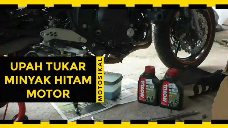 Upah Tukar Minyak Hitam Motor